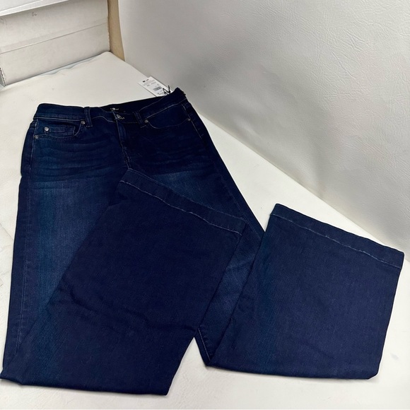 7 for All mankind DOJO WOMENS JEANS FLARE LEG TROUSER SIZE 29 stretch NWT - Picture 2 of 10